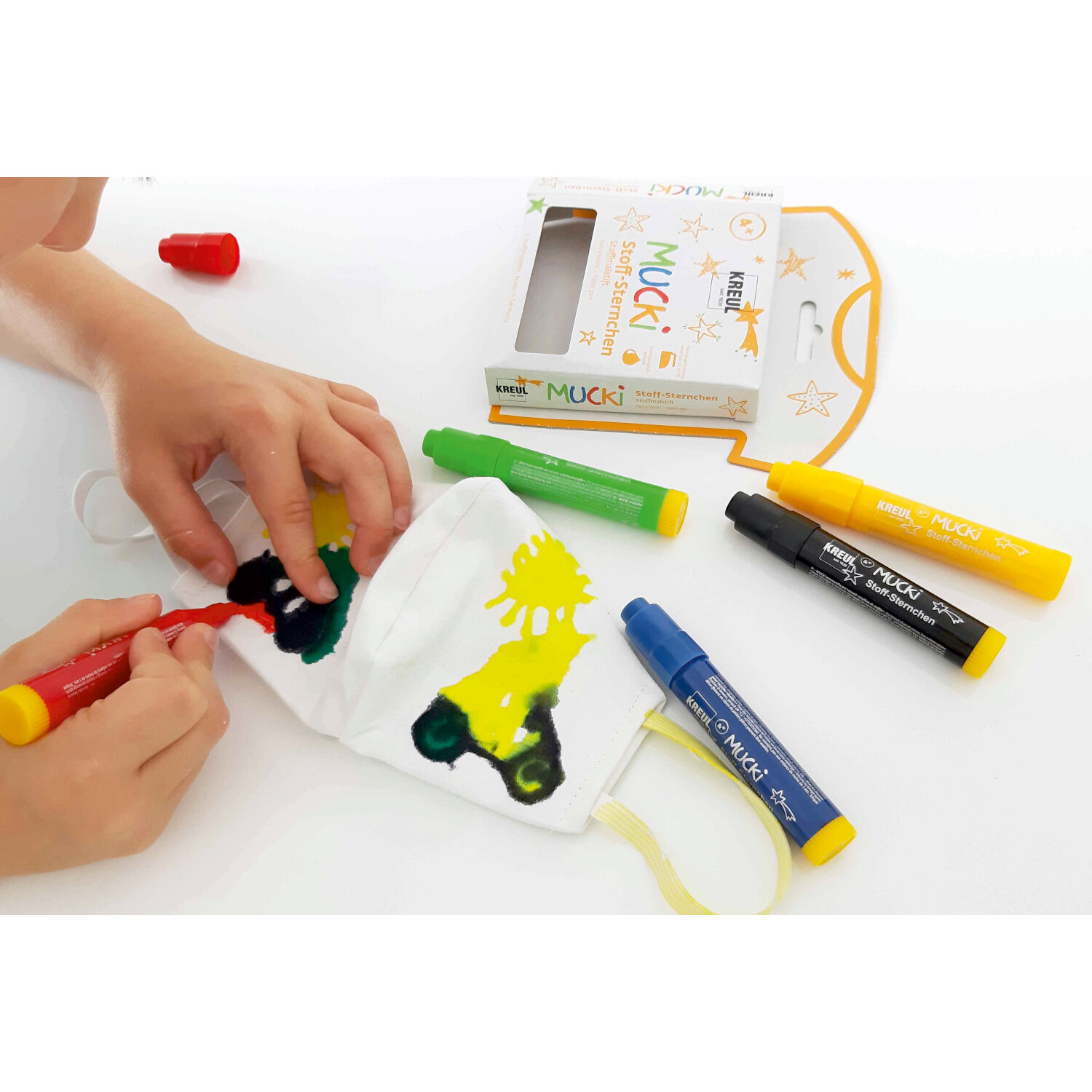 MUCKI Stoff-Sternchen Stoffmalstift Set 5-teilig von C.Kreul 