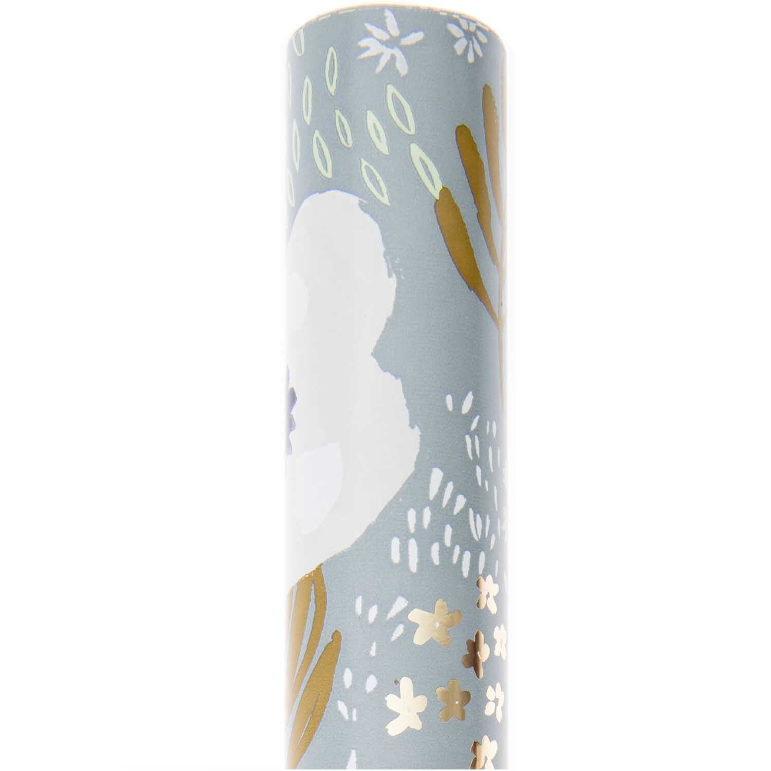 Paper Poetry Geschenkpapier Crafted Nature Blumen blau 70cm 2m von Rico Design