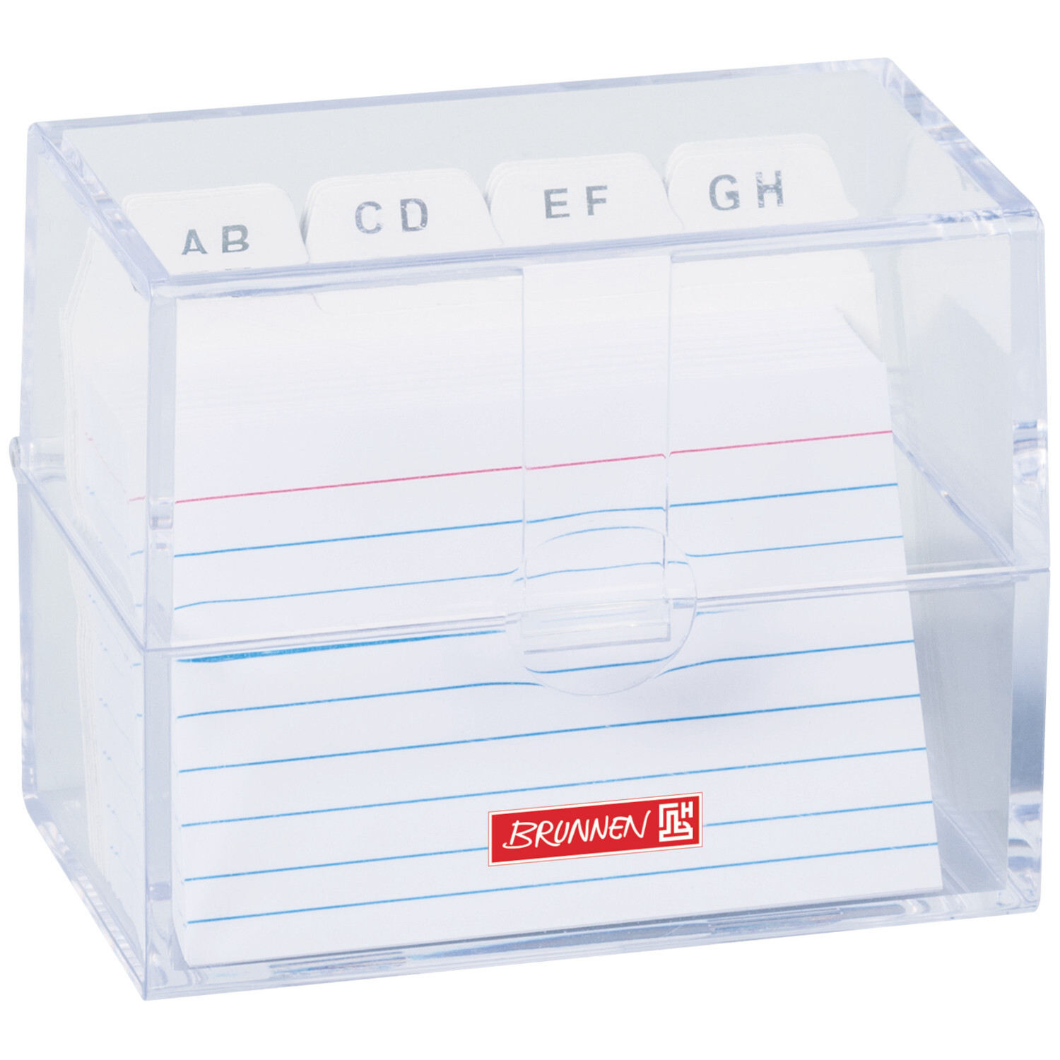 Karteibox A8 inkl. Karteikarten transparent