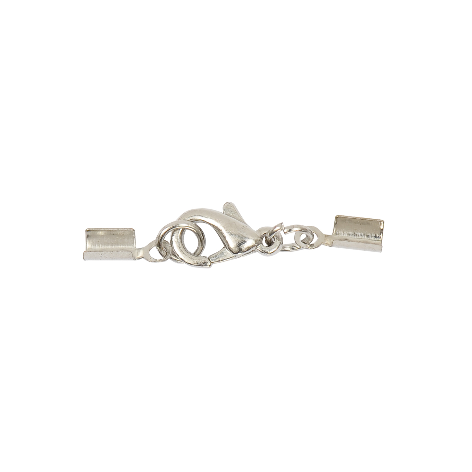 Lederbandverschluss silber 2mm