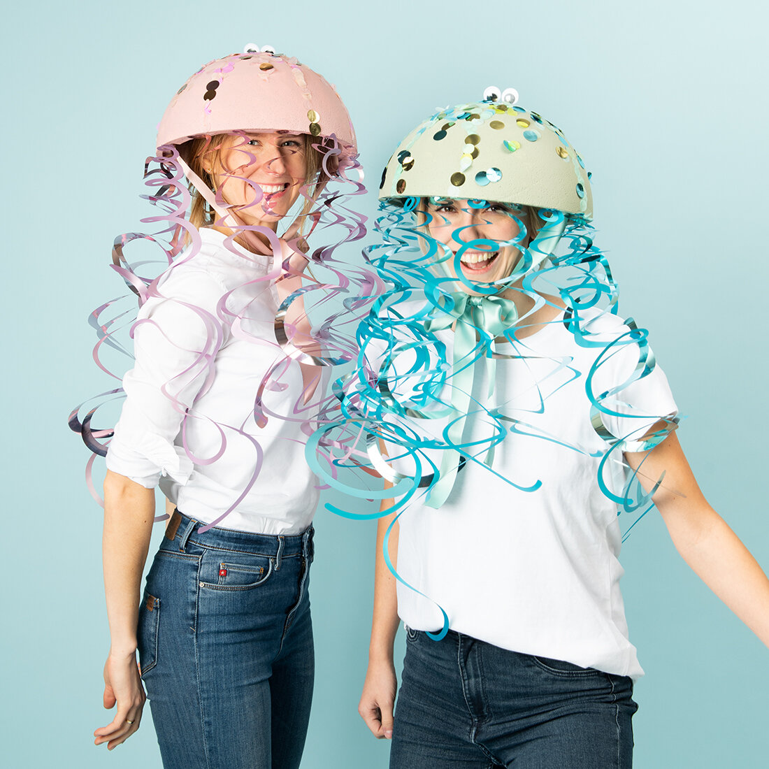 Bastelanleitung bunten Quallen-Kopfschmuck von Rico Design