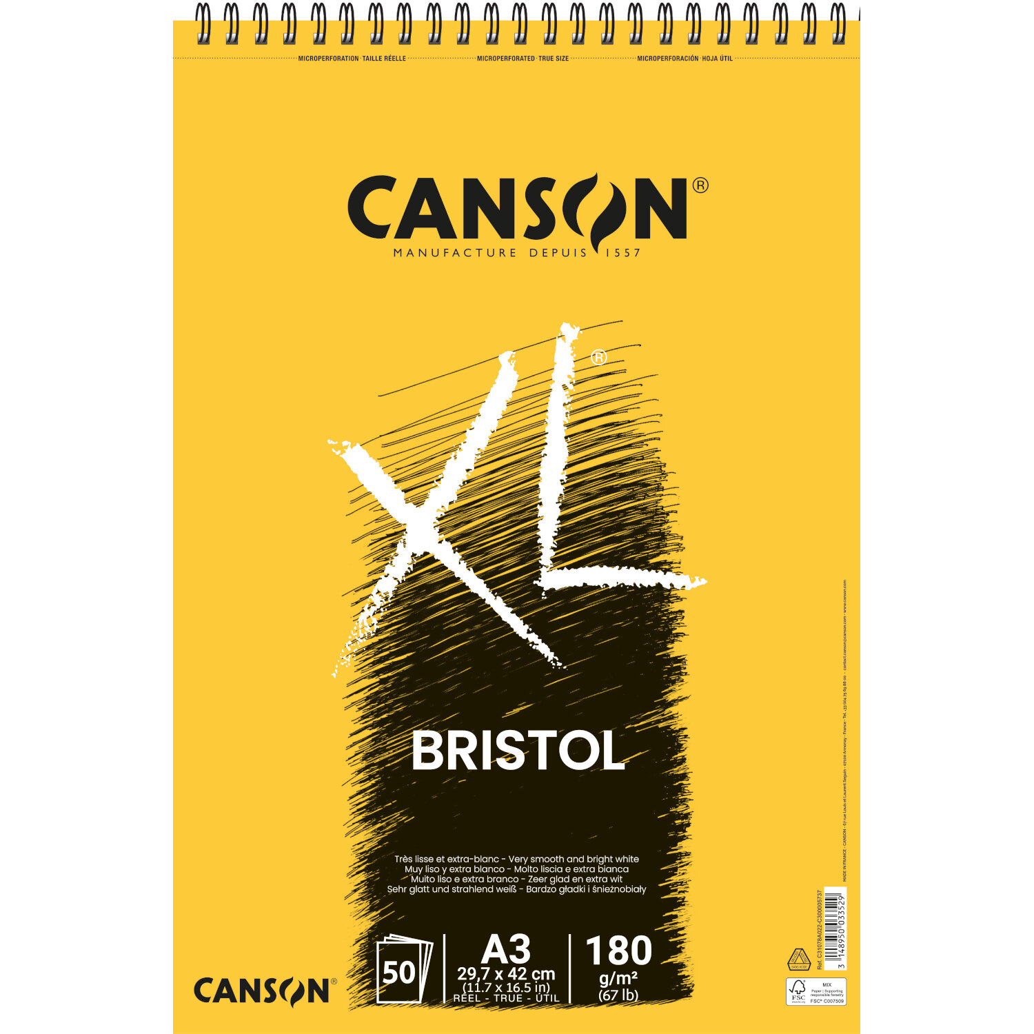 XL Block Bristol A3 50Blatt von Canson