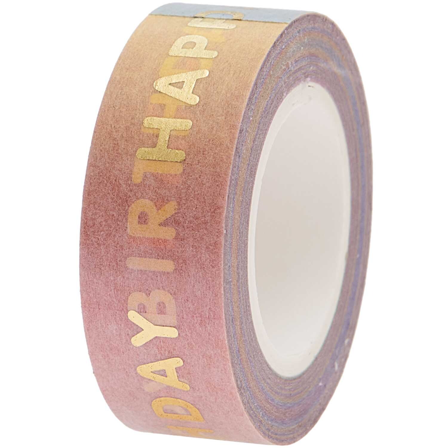 Paper Poetry Tape Happy Birthday 15mm 10m Paper Poetry Tape Happy Birthday 15mm 10m
