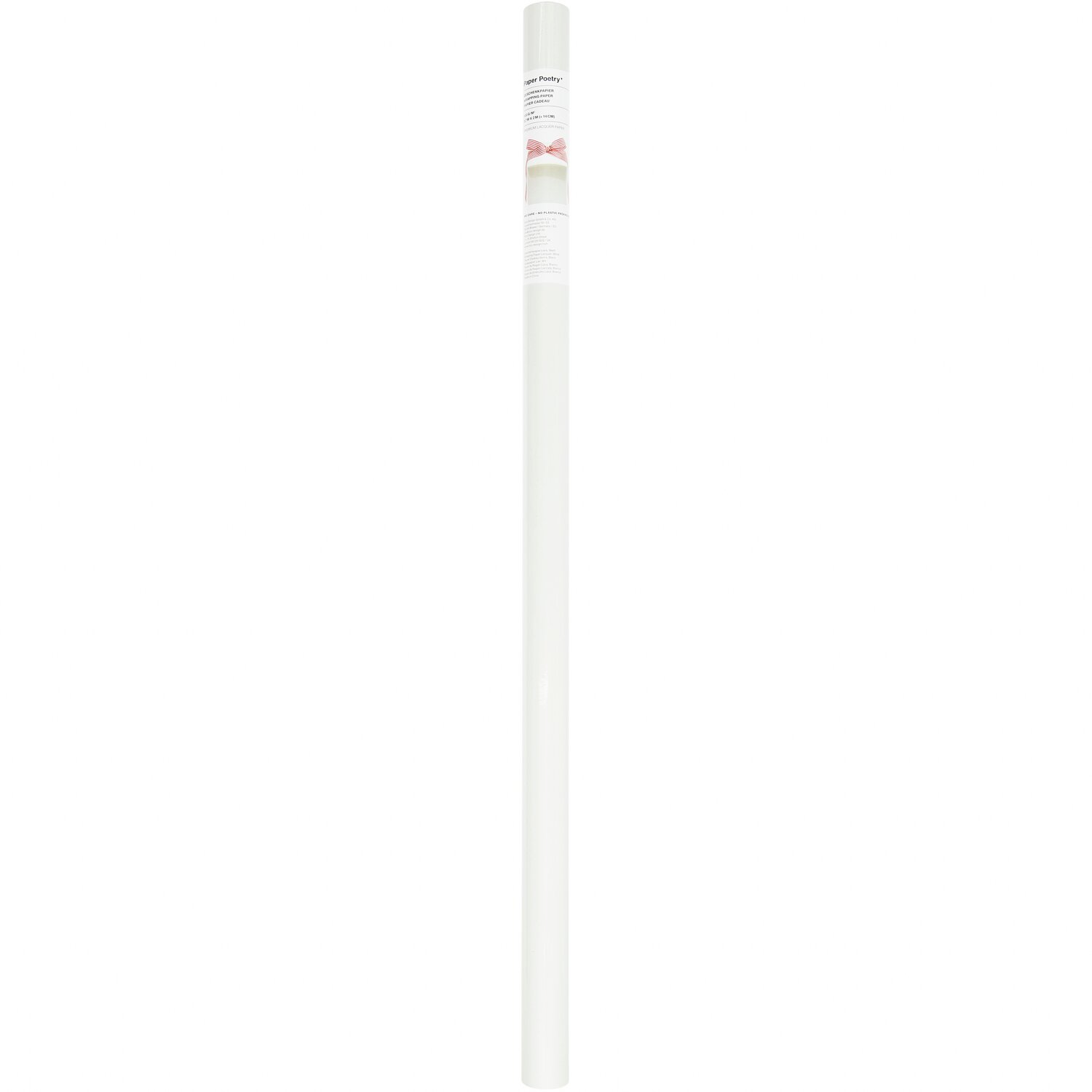 Geschenkpapier Lack 200x70cm von Rico Design, weiß, 100g/m². Rolle mit elegantem, glänzendem Finish.