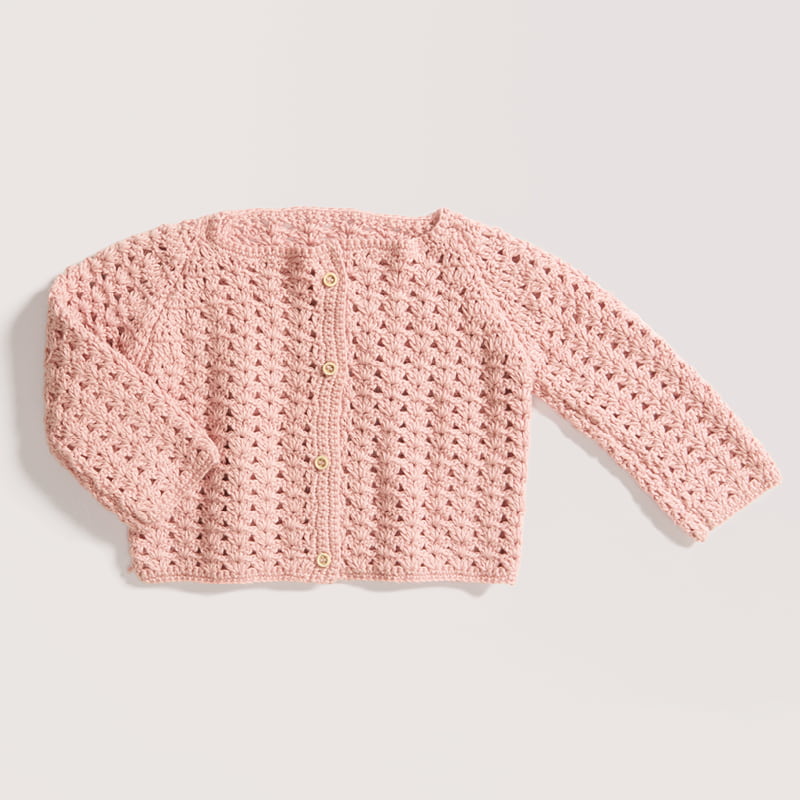 Gehäkelte Jacke: Modell 19 aus dem Heft Rico Baby 043