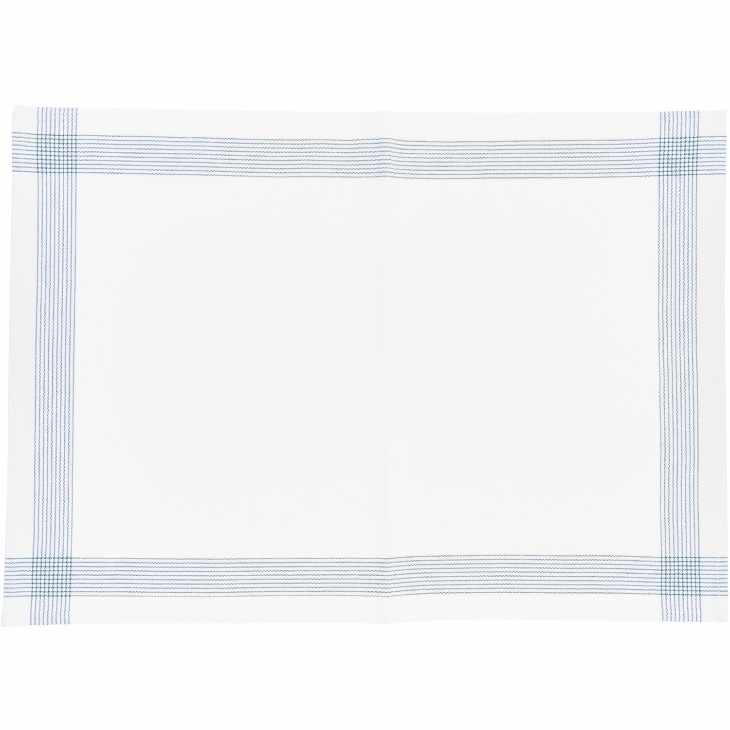 Geschirrtuch von Rico Design, 50x70cm, mit blauem Karomuster auf weißem Hintergrund.