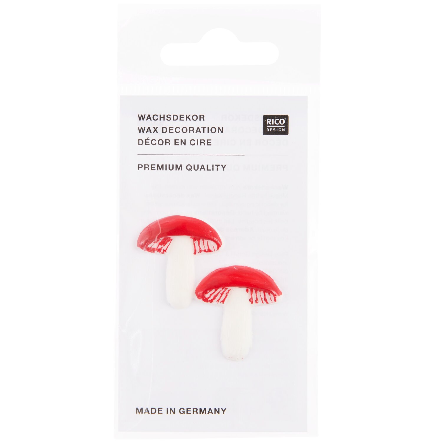 Wachsdekor Pilz, rot von Rico Design
