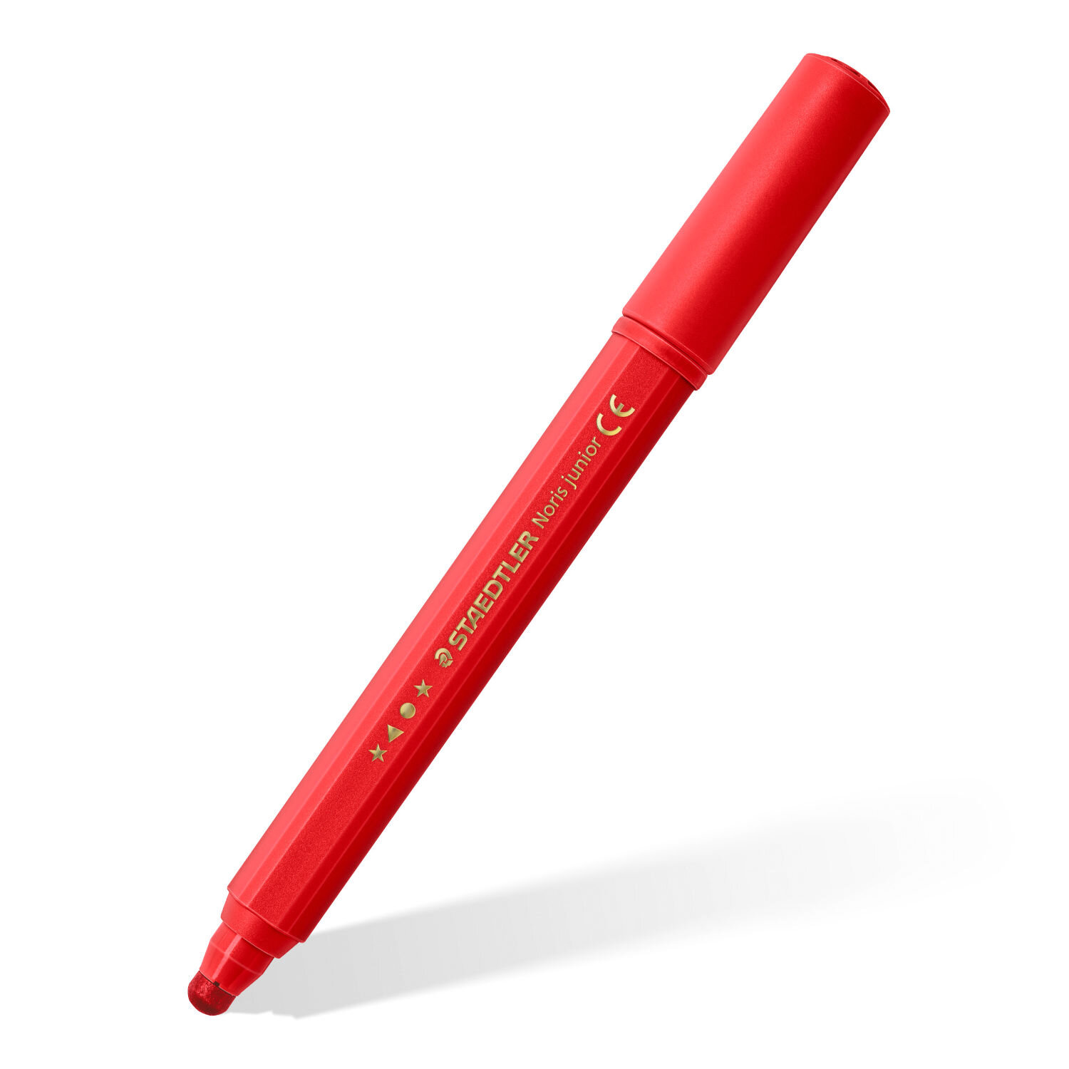 Noris Junior Fasermaler Set 6 Stück, Staedtler Marker mit Kappe, dicker Griff und robuster Spitze, kindgerechter Filzstift für Mal- und Bastelprojekte