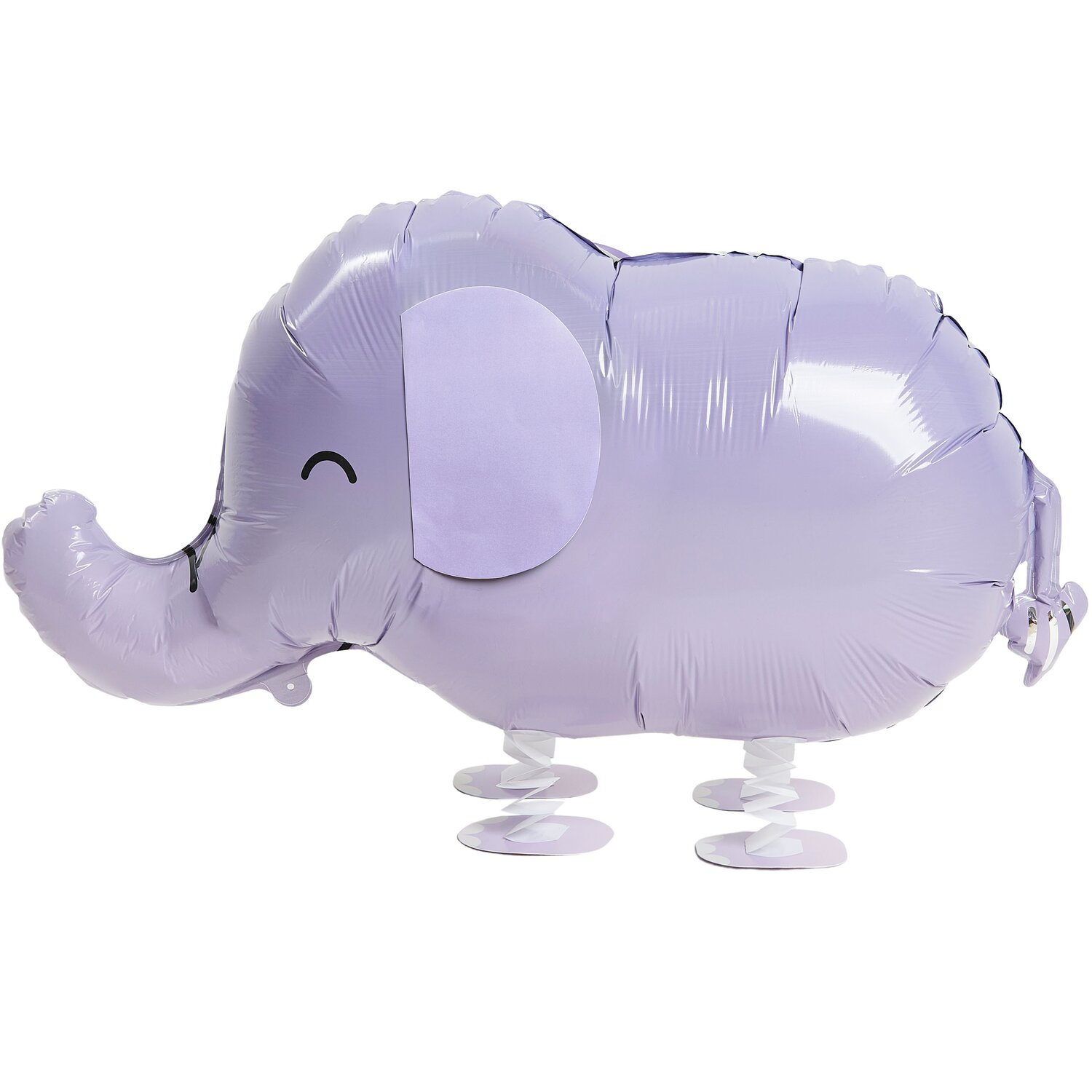 Folienballon Airwalker Elefant in Lila, 65x33x25cm, von Rico Design. Perfekt für Kinderpartys.