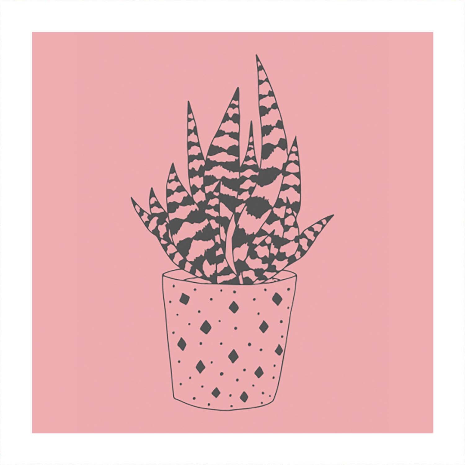 Stempel Aloe Vera rosa 35x45mm Stempel Aloe Vera rosa 35x45mm