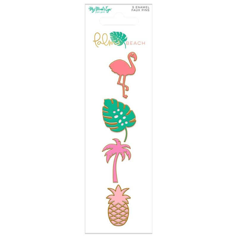 Scrapbooking Enamel Pins Palm Beach 4 Stück Scrapbooking Enamel Pins Palm Beach 4 Stück