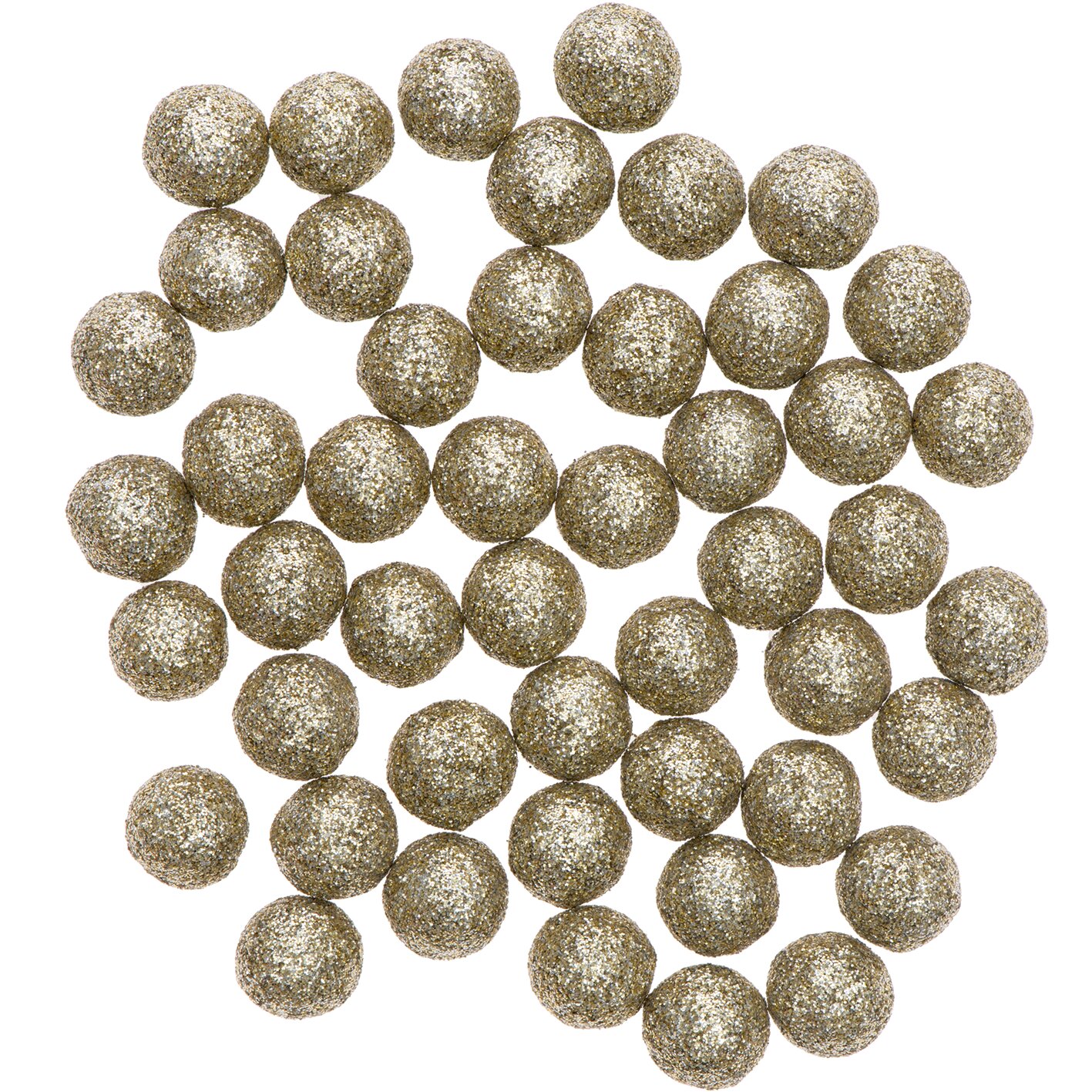 Glitterkugeln gold von Rico Design, funkelnde Dekokugeln in Gold, ideal für festliche Anlässe.