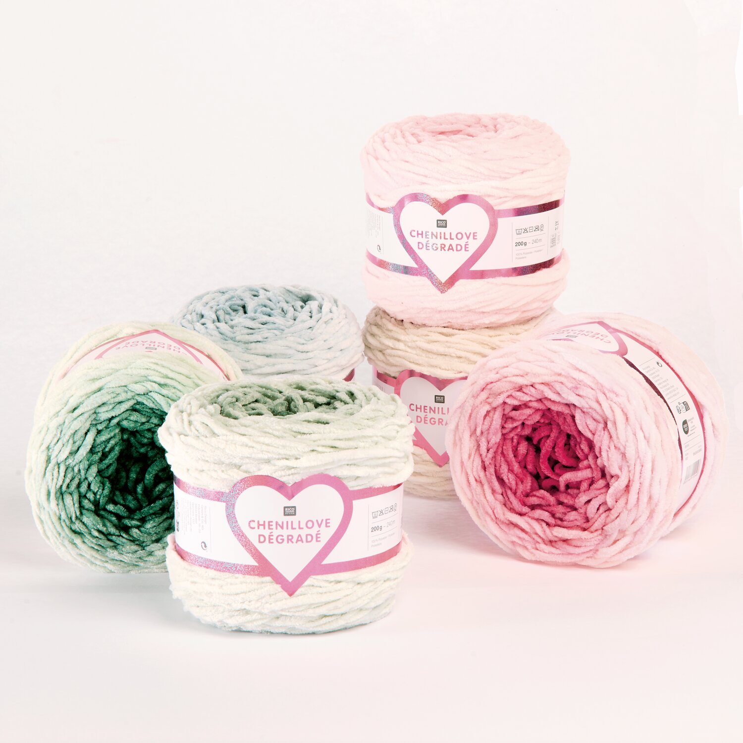 Chenillove Dégradé 200g 240m Farbe Rosa von Rico Design
