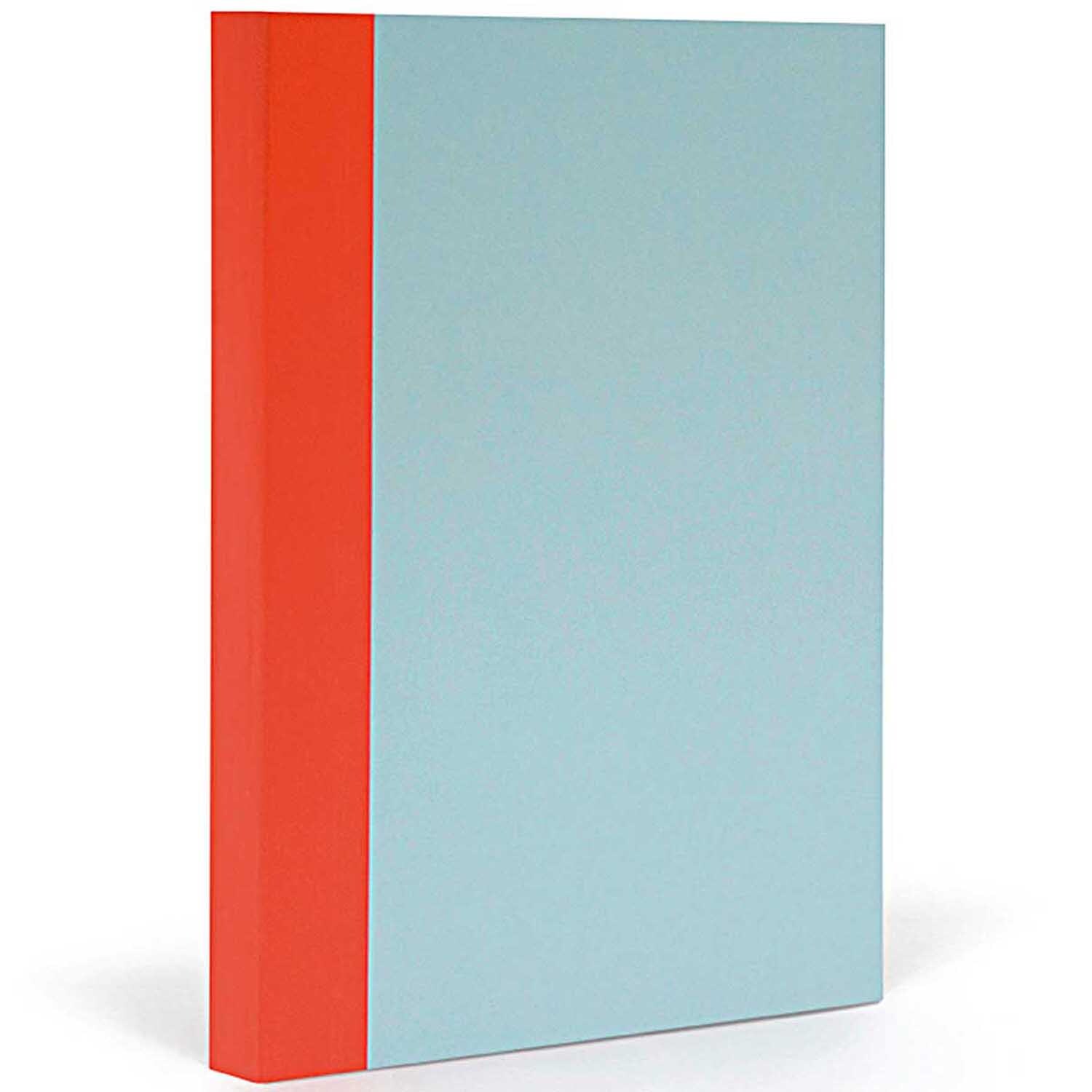 Notizbuch XL blanco skyblue-warmred von Depot4Design