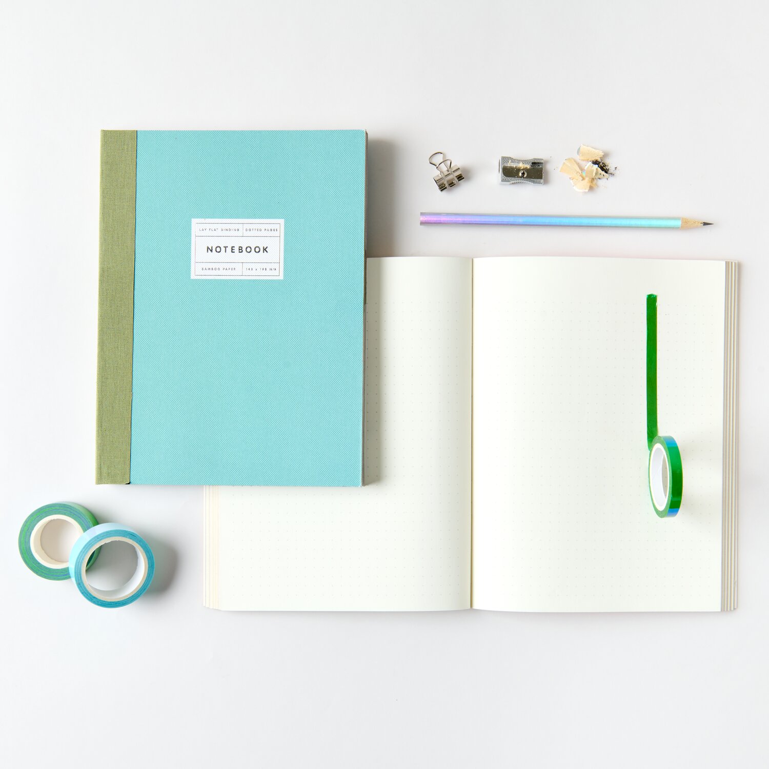 Paper Poetry Notizbuch S Silberrand Farbe Mint von Rico Design