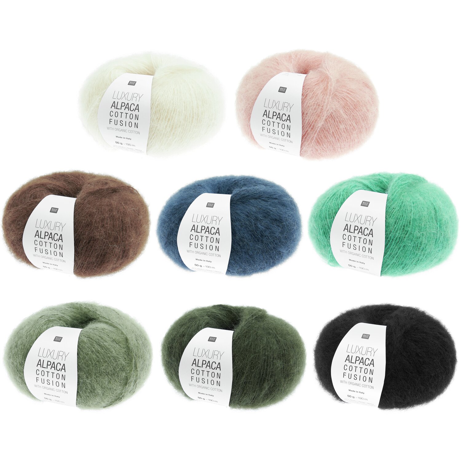 Luxury Alpaca Cotton Fusion 50g 190m Farbe Türkis von Rico Design