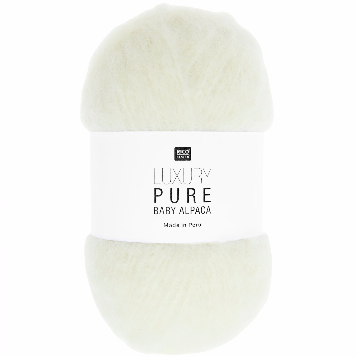 Luxury Pure Baby Alpaca 50g 150m Farbe Creme von Rico Design
