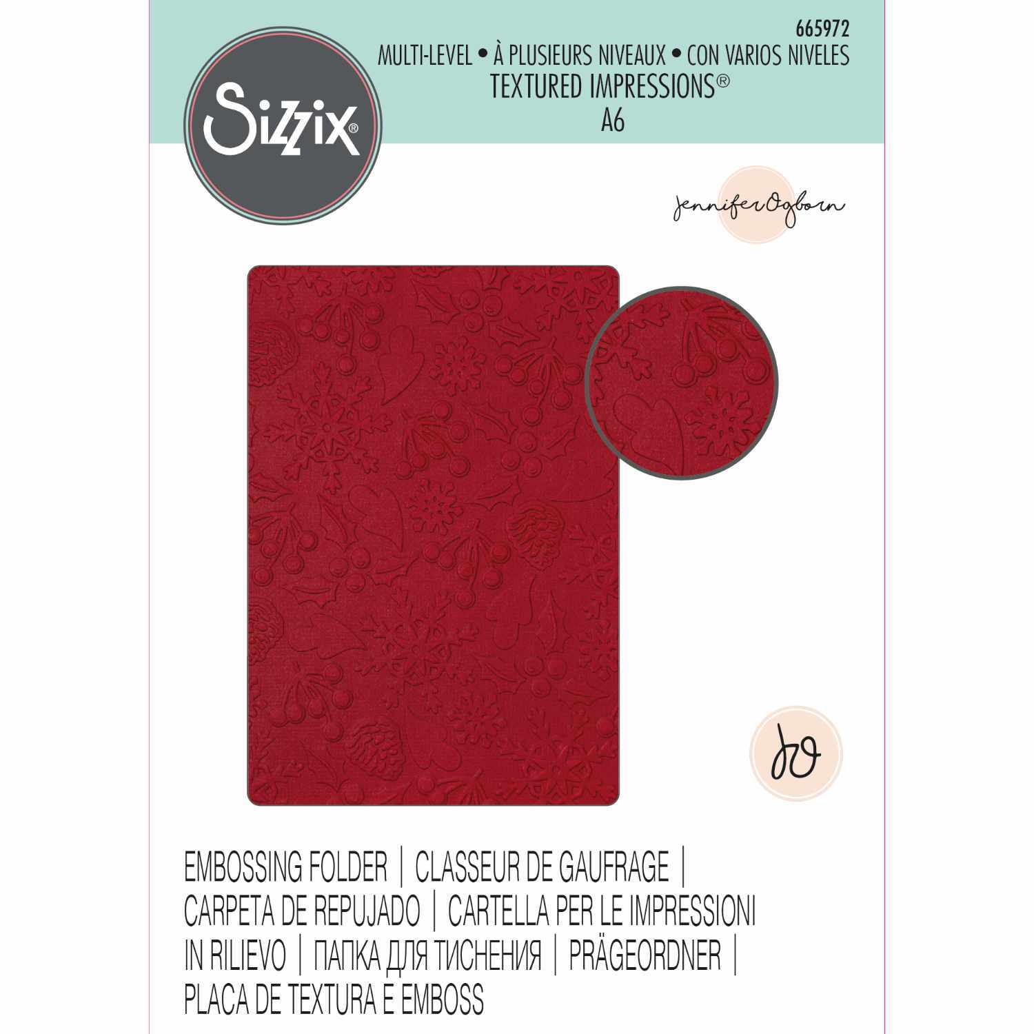 3D Textured Impressions Embossing Folder Winter Pattern by Jennifer Ogborn 3D Textured Impressions Embossing Folder Winter Pattern by Jennifer Ogborn