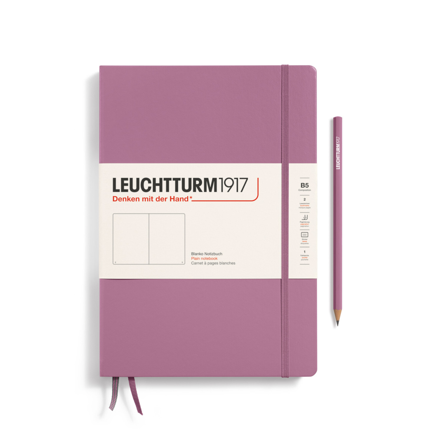 Notizbuch Composition blanko Hardcover B5 Farbe Dusty Rose von Leuchtturm Gruppe 