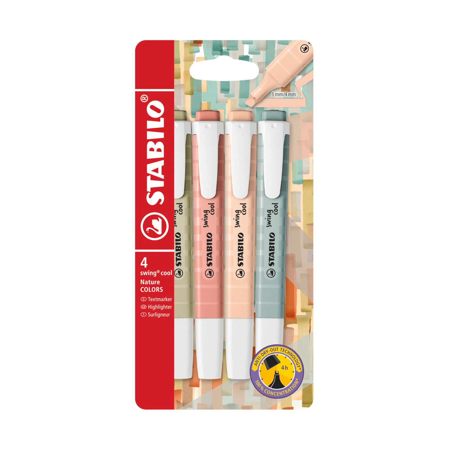STABILO swing cool Nature 4 Stück von STABILO International 