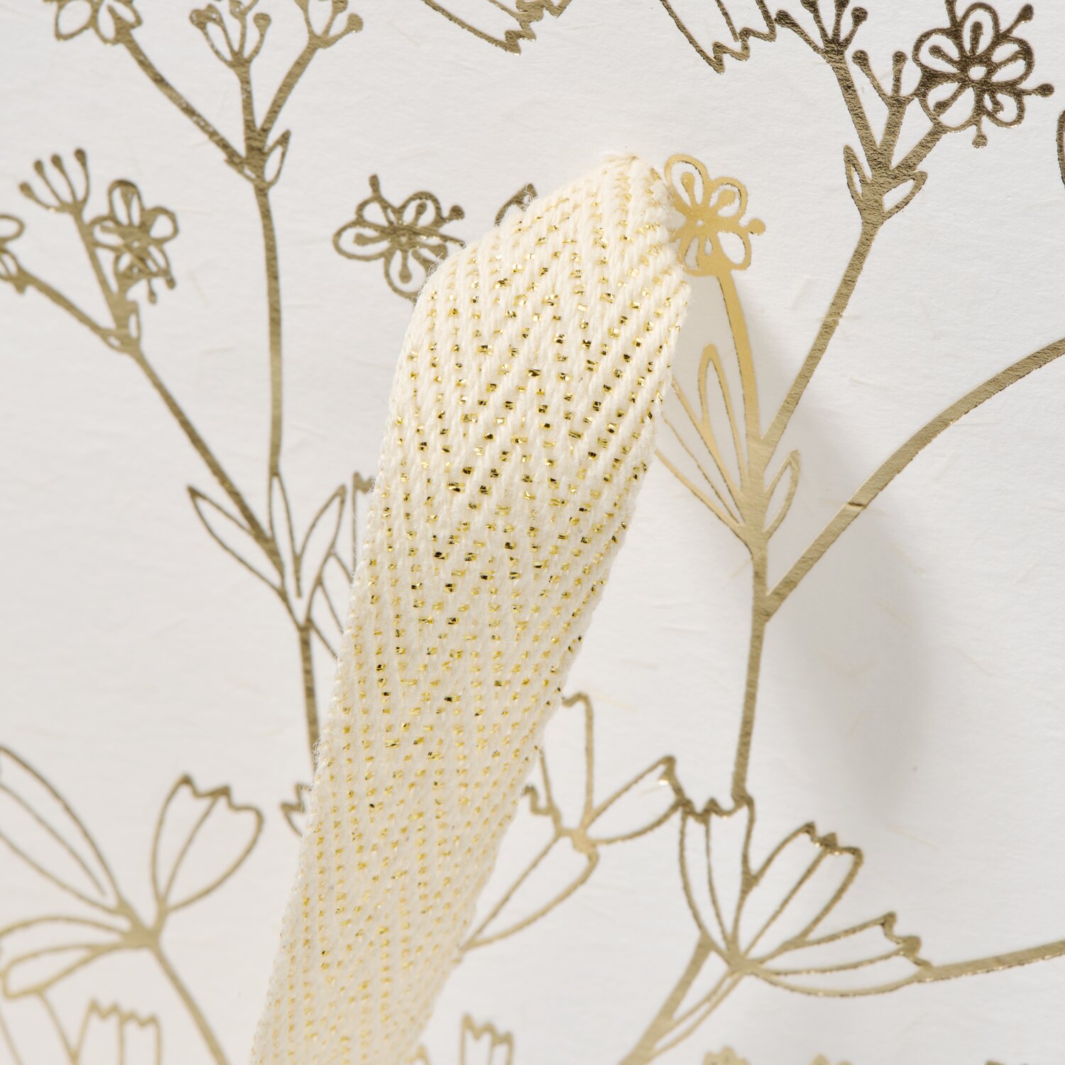 Geschenktüte Natur Blumen Gold 18x18x10cm von Rico Design
