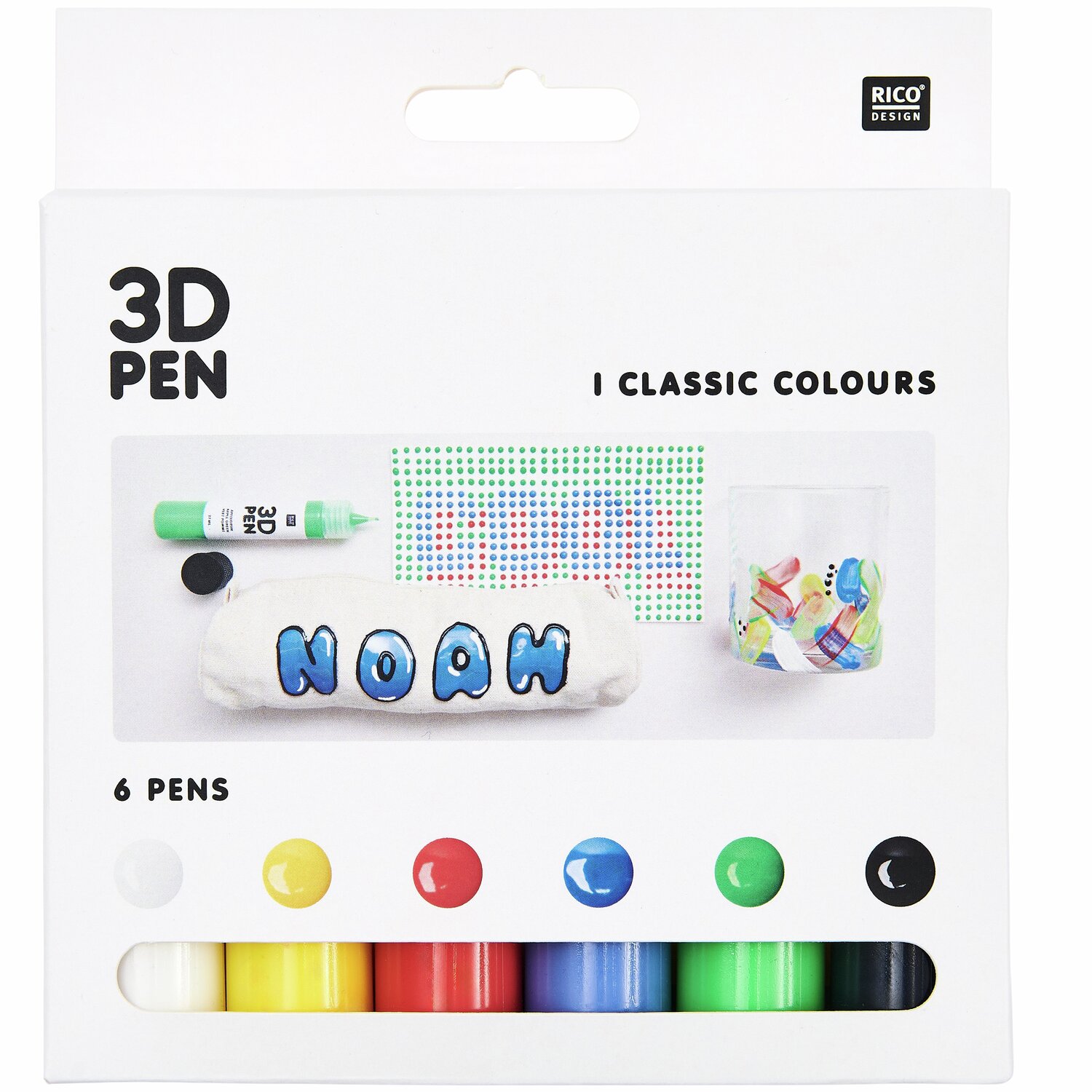 3D Pen Classic Colours Set 6x27ml von Rico Design