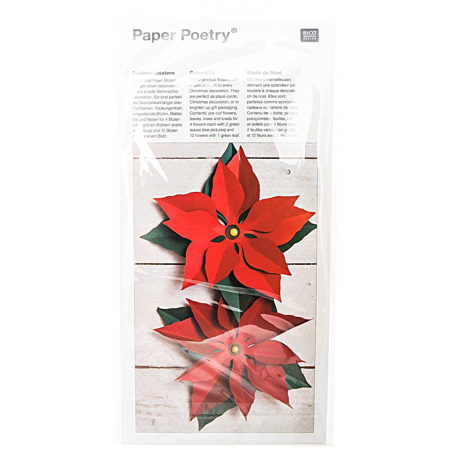 Paper Poetry Bastelset Weihnachtssterne 15x31cm 16 Stück Paper Poetry Bastelset Weihnachtssterne 15x31cm 16 Stück
