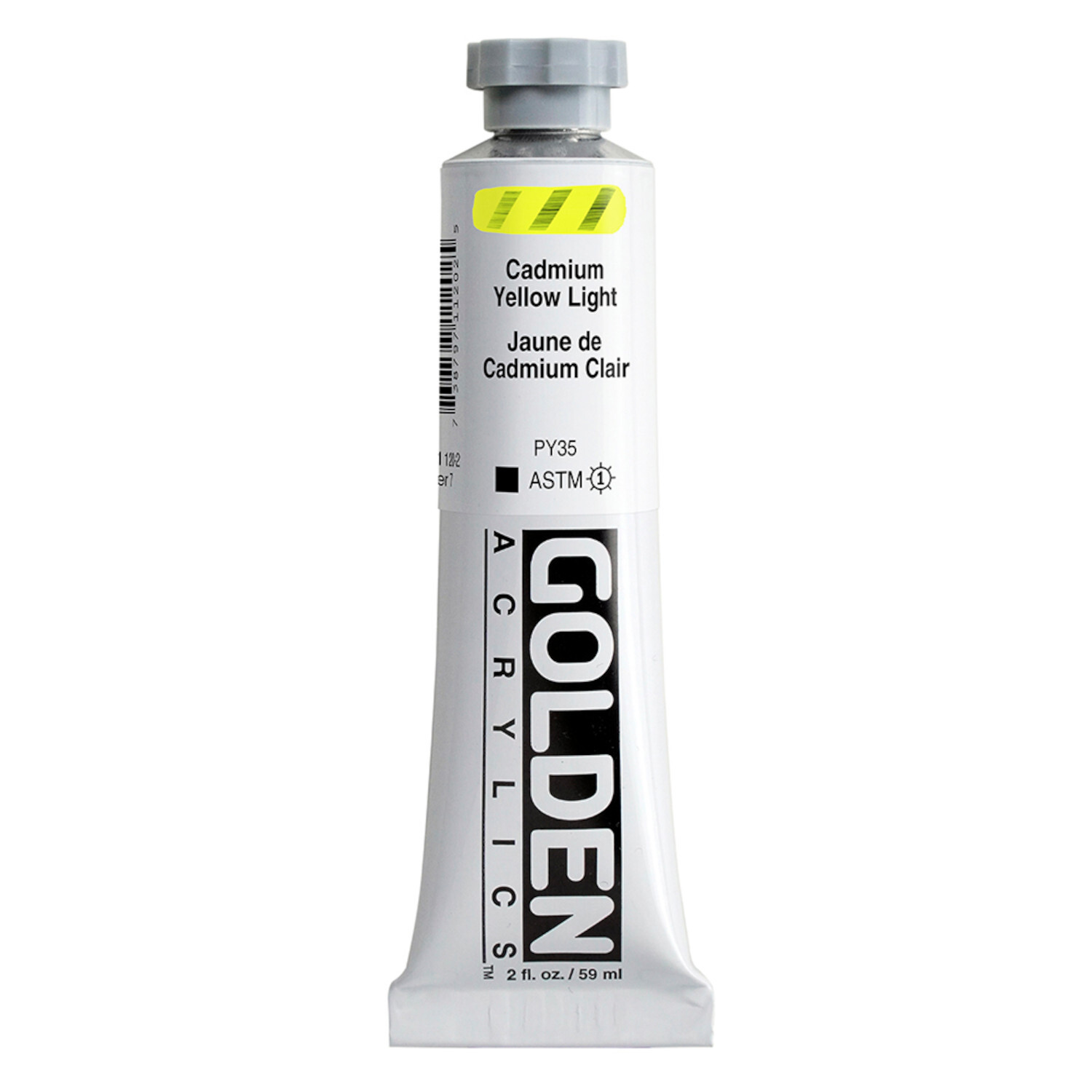 Golden Heavy Body Acrylfarbe, Kadmiumgelb hell, 59ml Tube. Ideal für Künstler, leuchtend und langlebig.