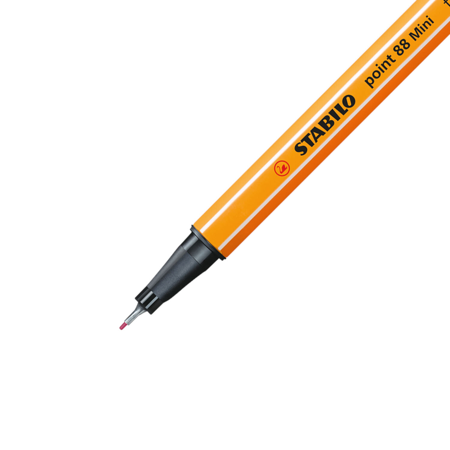 STABILO point 88 Mini Animal Vibes Set 8 Stück, Fineliner in orange mit feiner Spitze, Marke STABILO, ideal zum präzisen Schreiben und Zeichnen