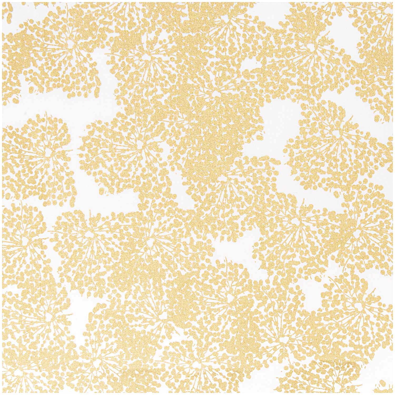 Stoff Allium weiß-gold 50x140cm Stoff Allium weiß-gold 50x140cm