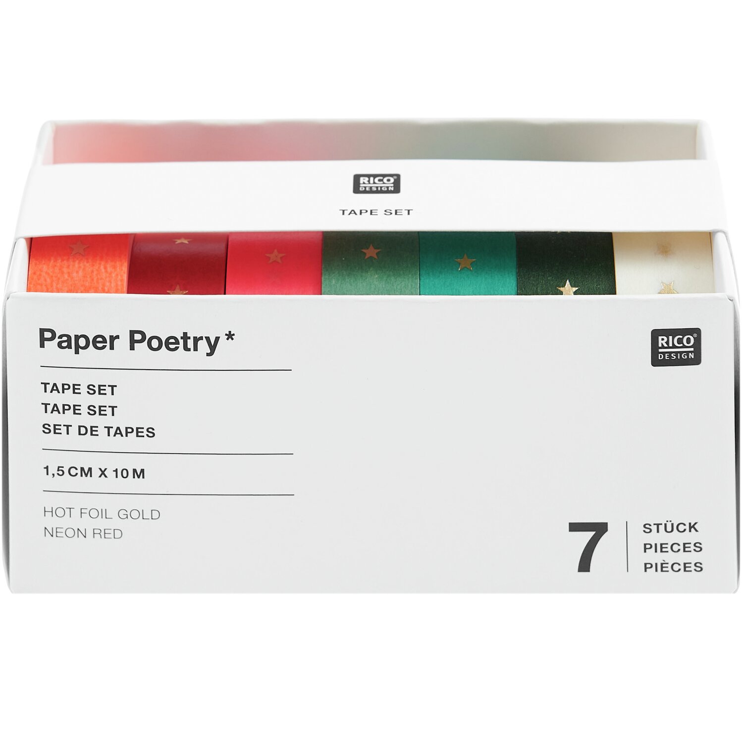 Paper Poetry Tape Set XXL Sterne 7-teilig von Rico Design