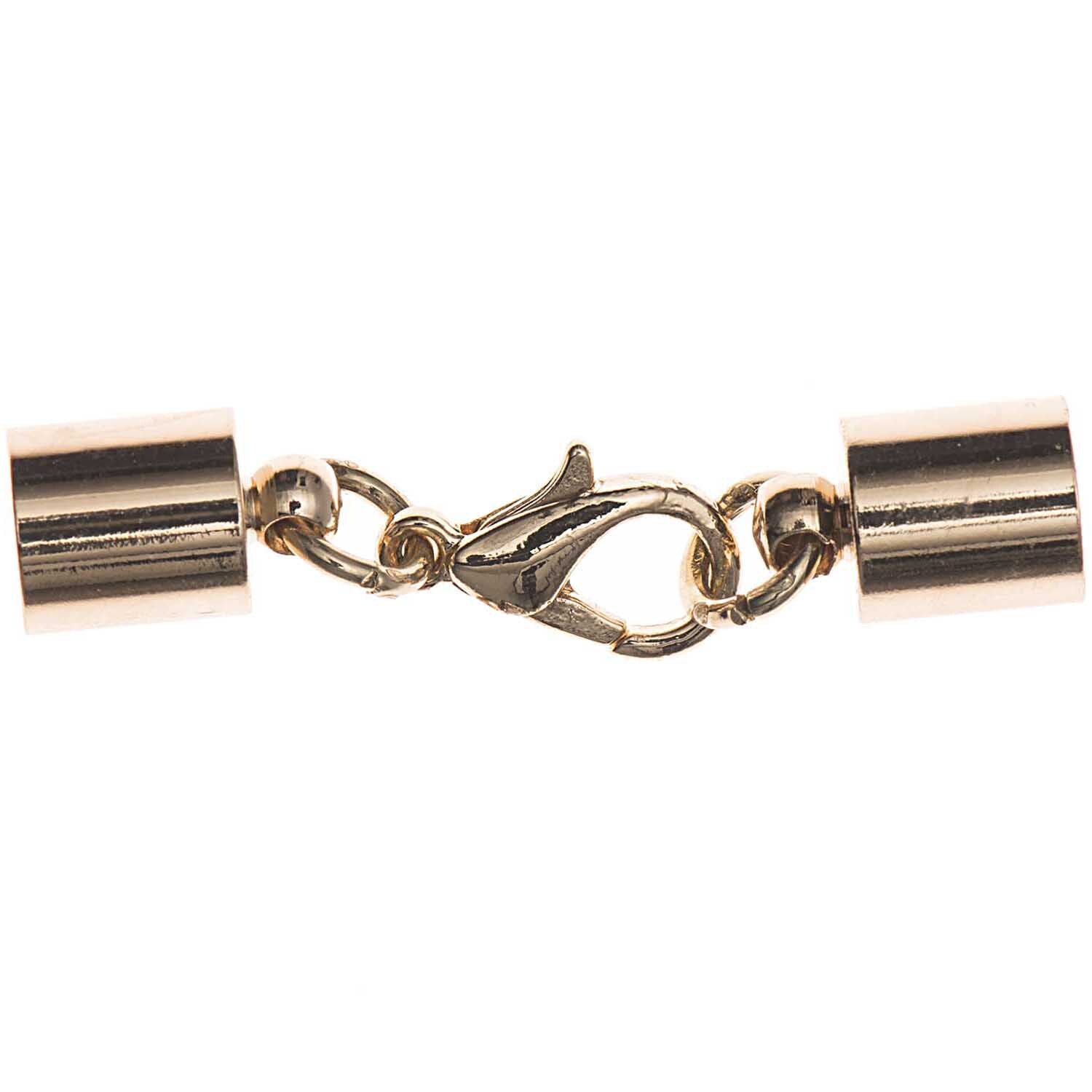 Karabiner mit Endkappen gold 7mm Karabiner mit Endkappen gold 7mm