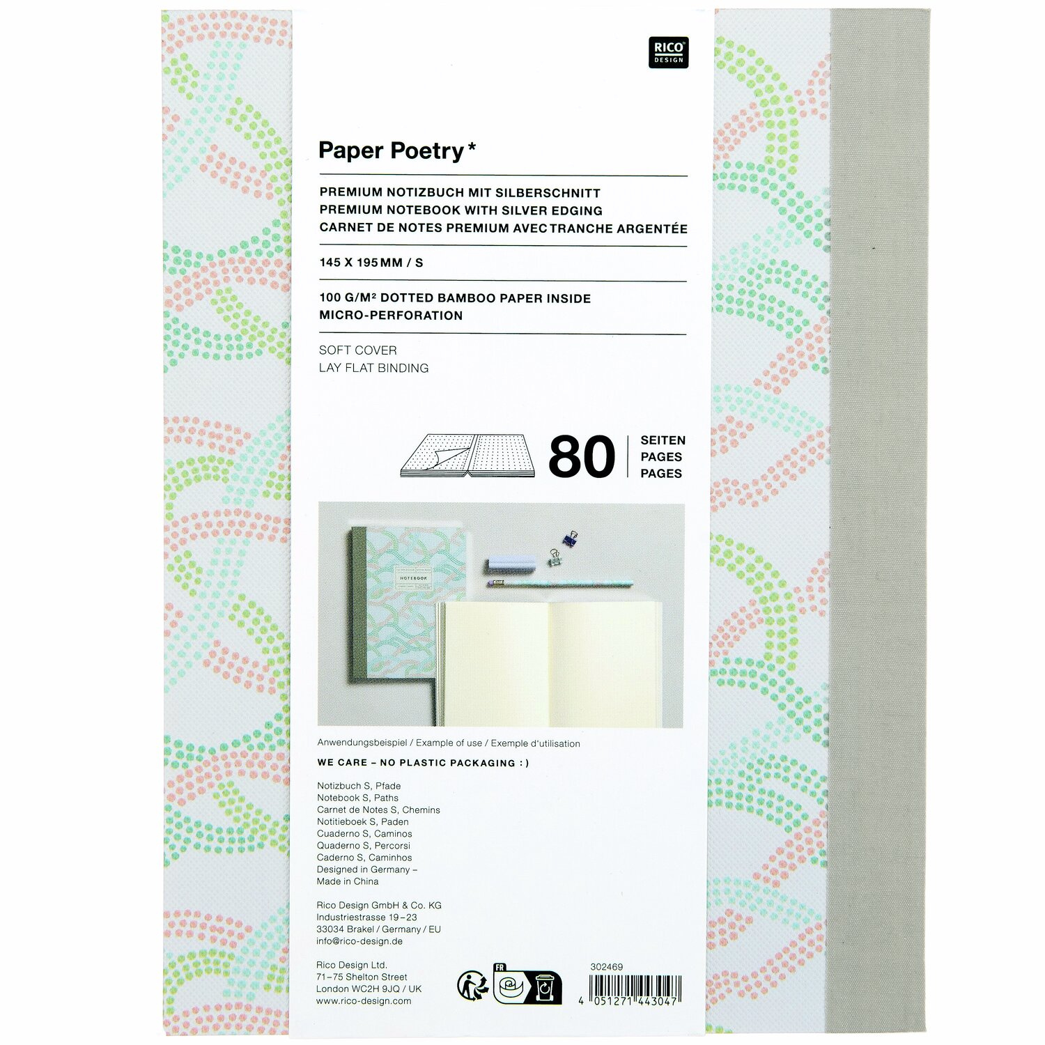 Notizbuch Sky S Waves 80 Blatt 100g/m² von Rico Design