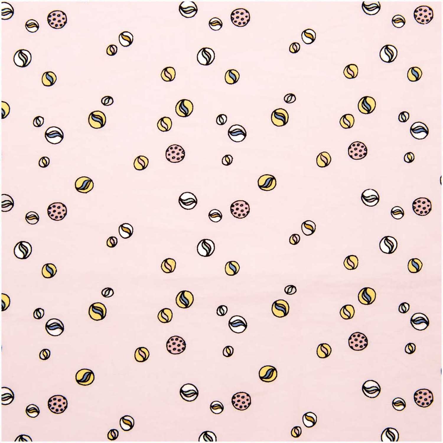 Druckstoff Murmeln rosa 50x140cm