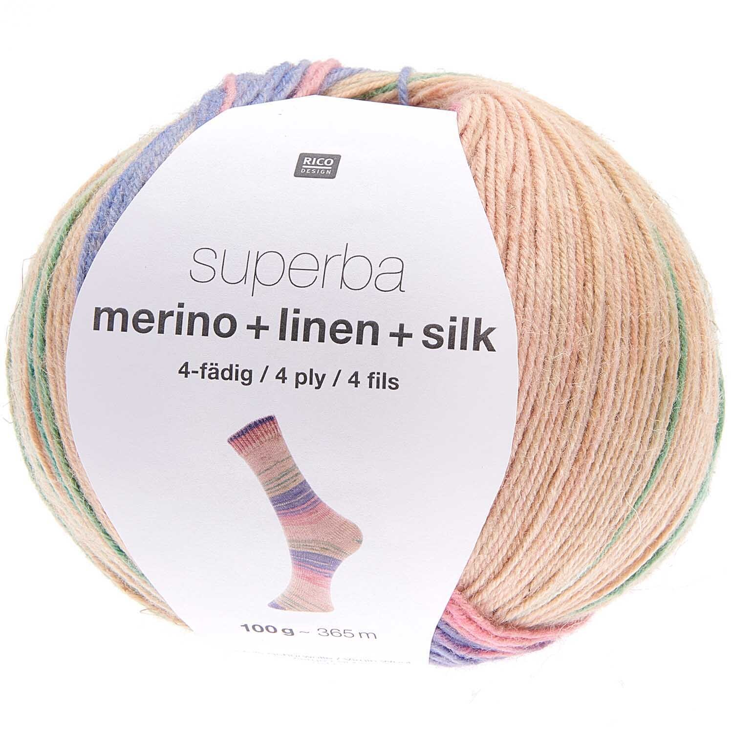 Superba Merino + Linen + Silk 4fädig Superba Merino + Linen + Silk 4fädig