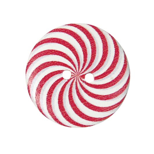 Knopf mit Farbstrudel Rot 3cm 1 Stück von Rico Design