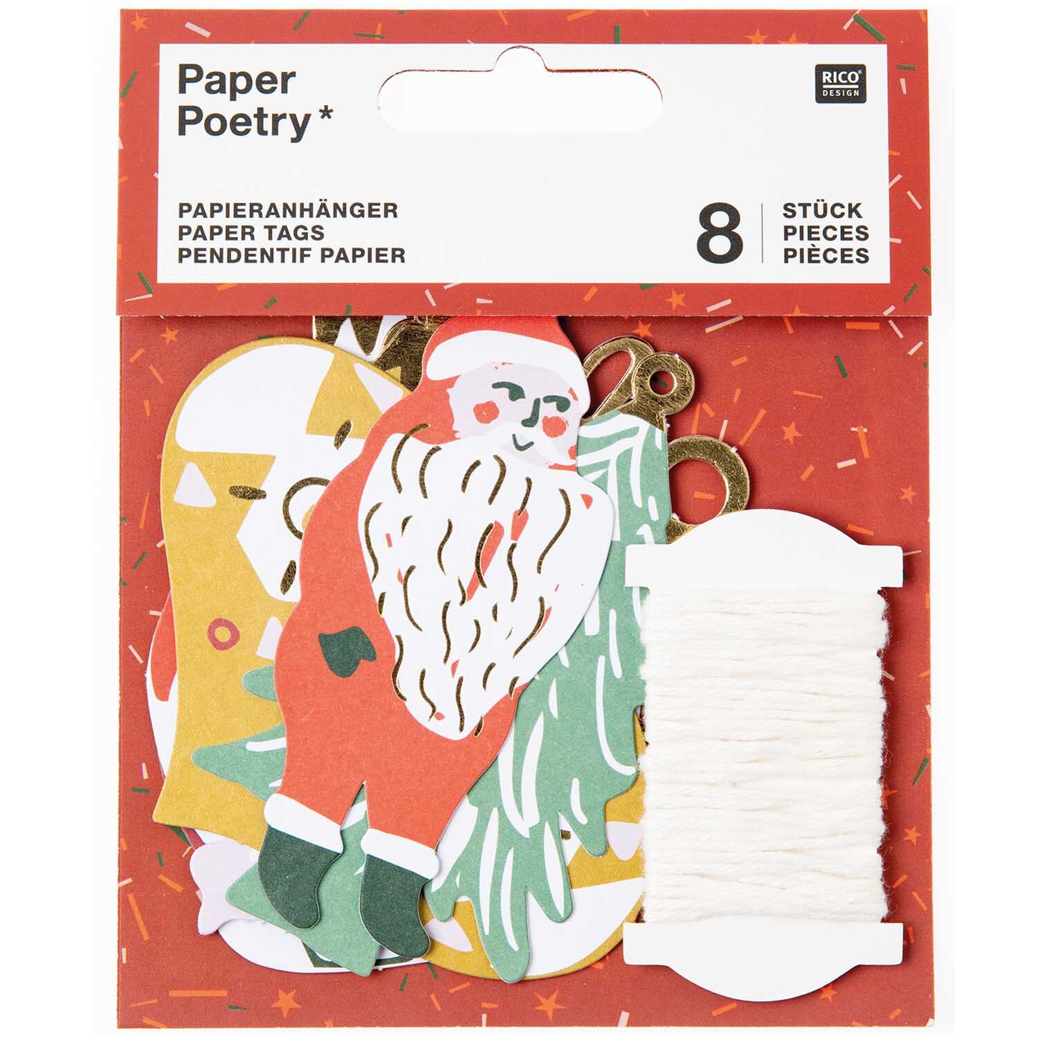 Paper Poetry Papieranhänger Nostalgic Christmas classic 8 Stück Paper Poetry Papieranhänger Nostalgic Christmas classic 8 Stück