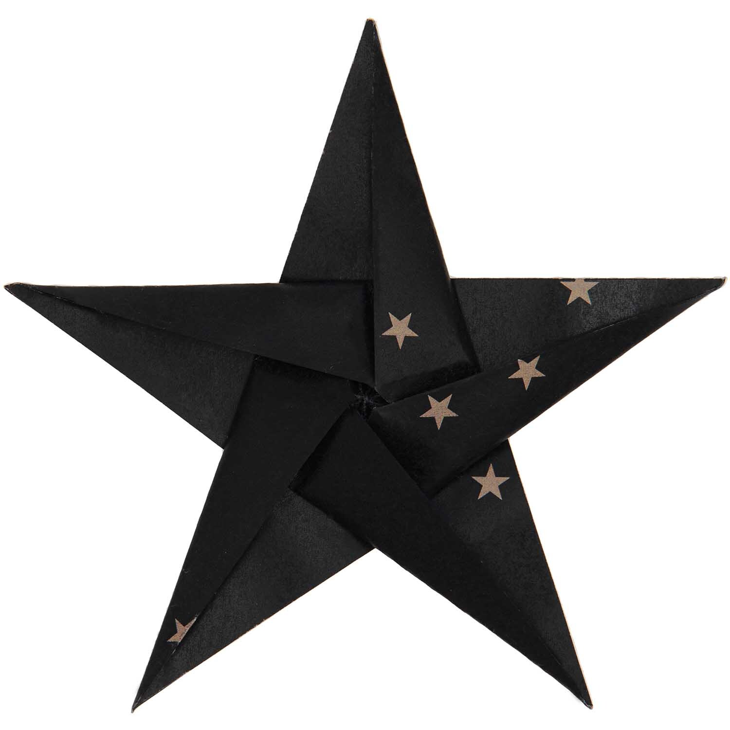 Rico Design Paper Poetry Bascetta Origamipapier Sterne Schwarz-Gold 20x20cm