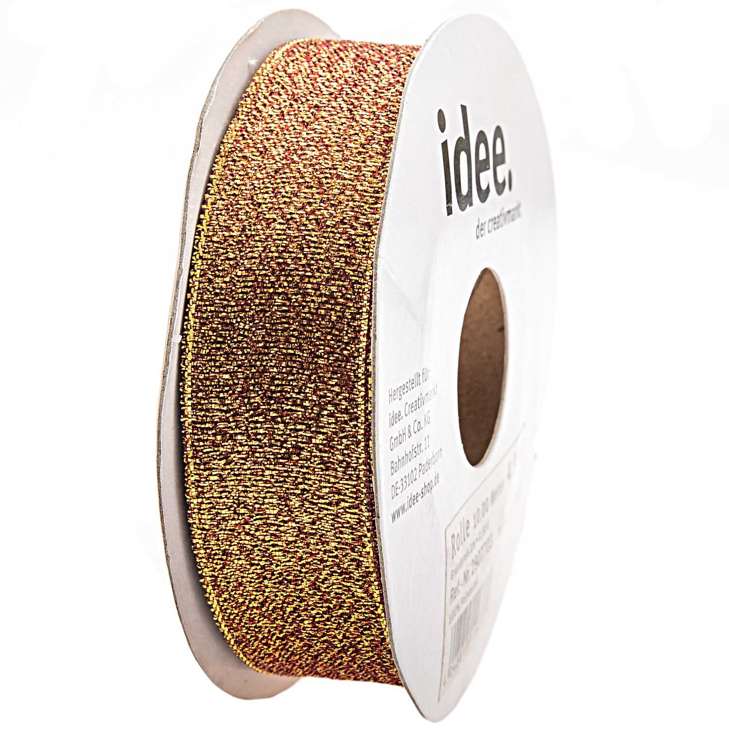 Band metallic 25mm 10m Farbe Champagner von idee. Creativmarkt 