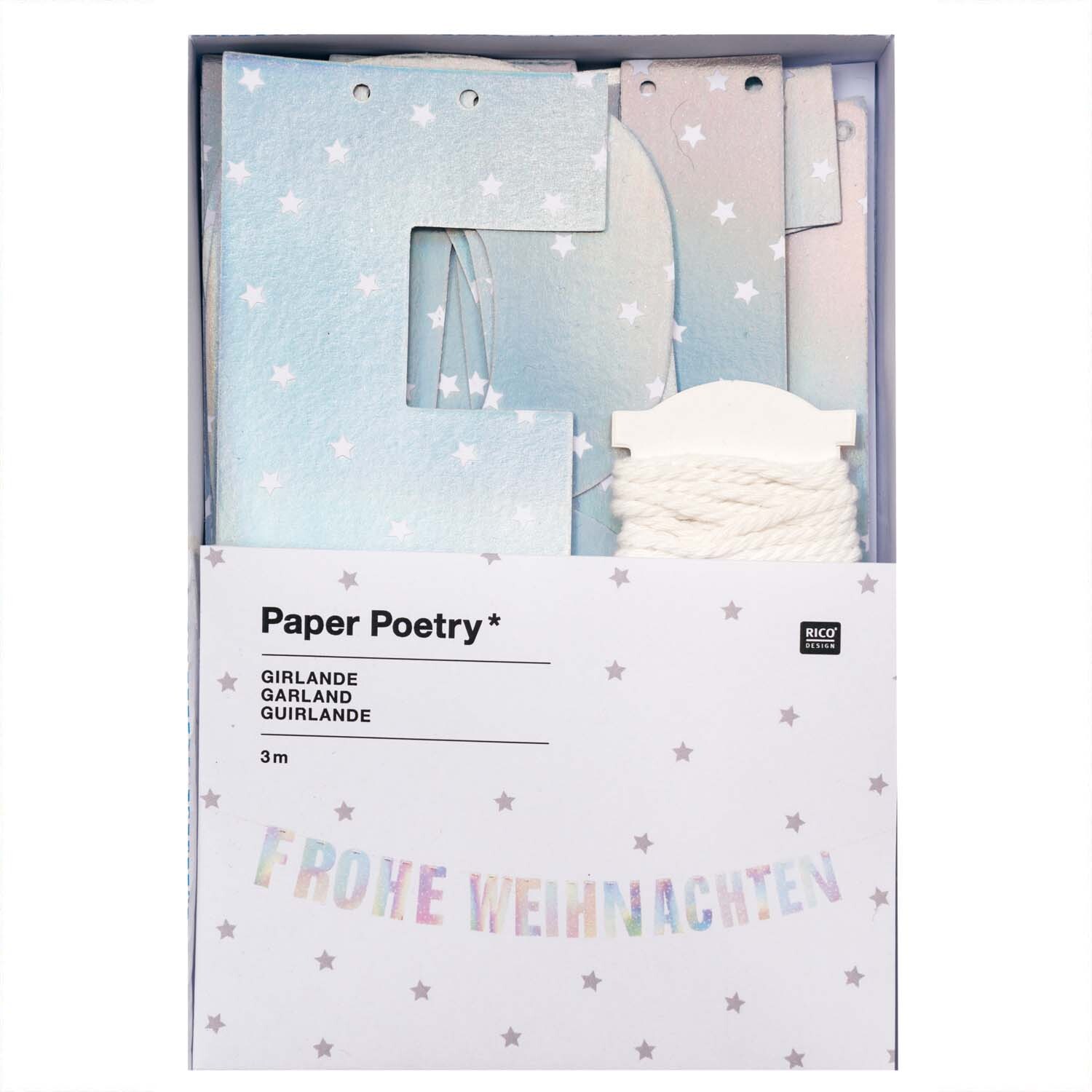 Paper Poetry Girlande Frohe Weihnachten 3m Hot Foil
