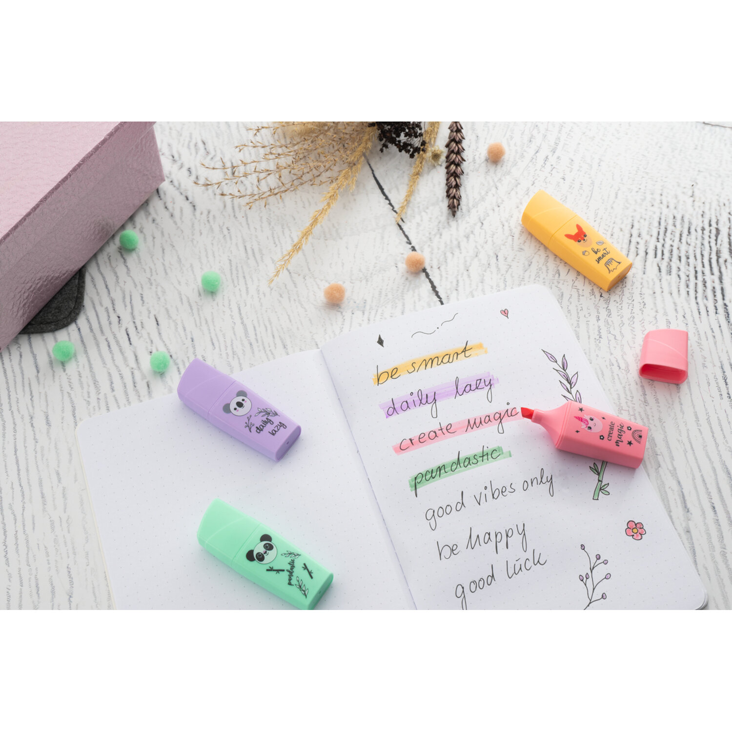 Textmarker Mini Animal 4-teilig von Eberhard Faber Vertrieb 