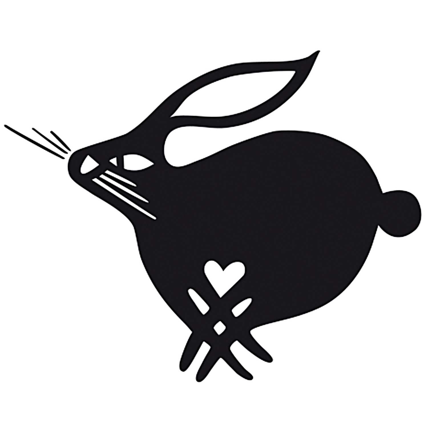 Stempel Hase mit Herz 4x4cm