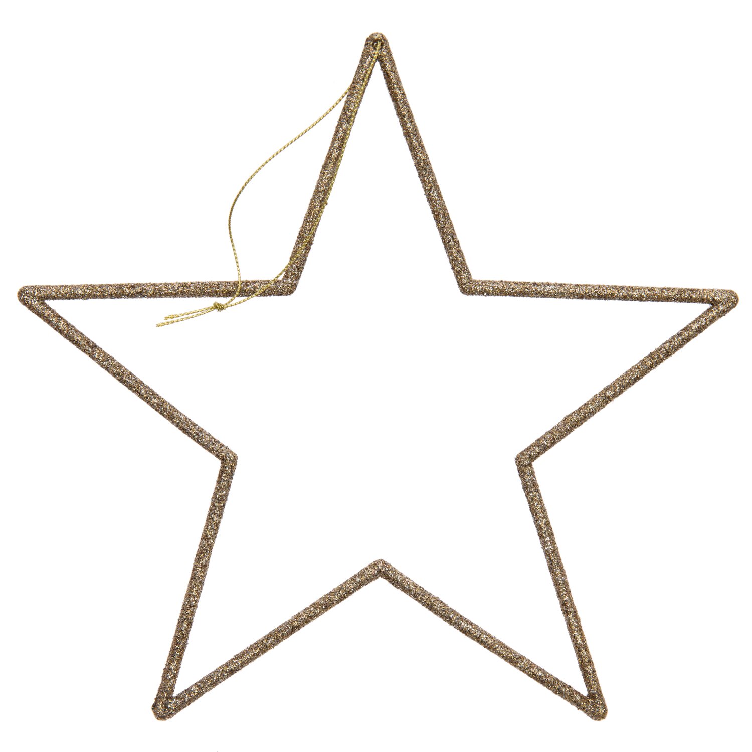 Rico Design Hänger Stern mit Glitter gold 24,5x24,5cm