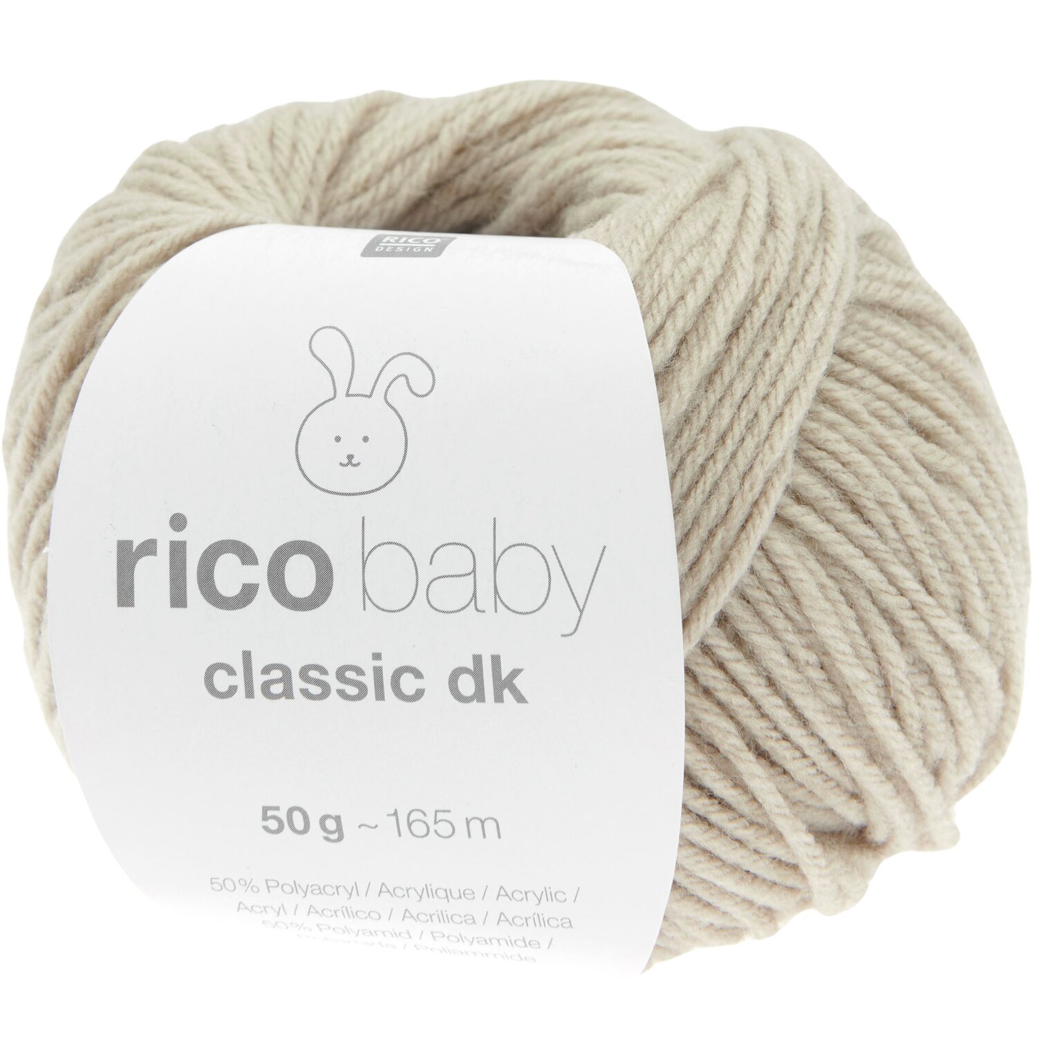 Rico Baby Classic dk 50g 165m Farbe Beige von Rico Design Rico Baby Classic dk, beige, 50g 165m, weiches Garn für Babyprojekte, ideal zum Stricken und Häkeln.