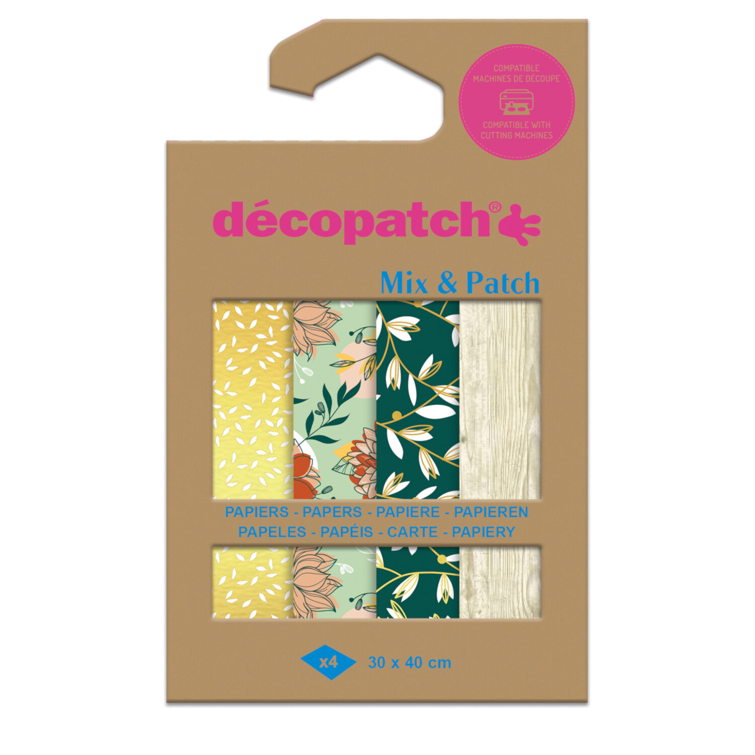 Papier Mix & Patch Natur'elle 30x40cm 4 Bögen von Clairefontaine-Rhodia