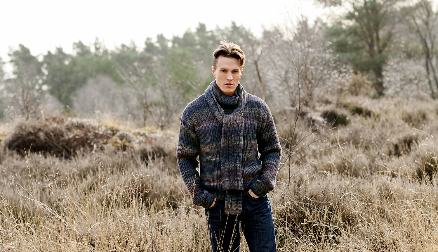 Strickanleitung Herrenpullover und Schal