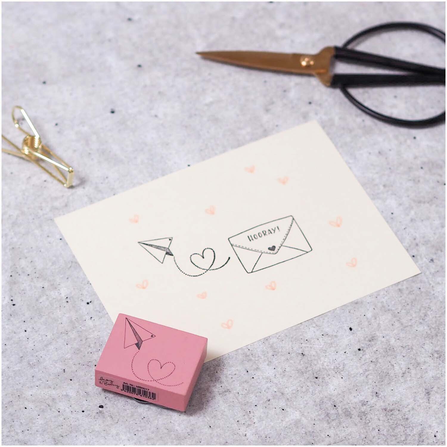 Stempel Flieger rosa 35x45mm Stempel Flieger rosa 35x45mm