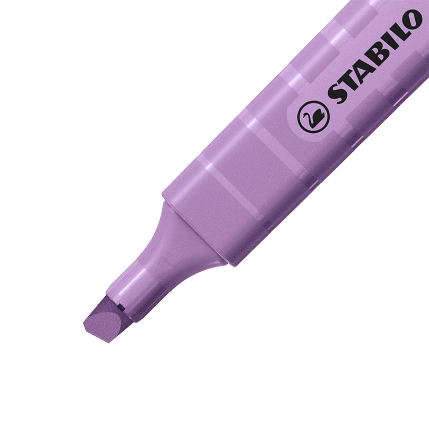 STABILO swing cool Wildflower Set 4 Stück, feiner Keilspitzen-Textmarker in Pastellton, rechteckiges Gehäuse mit Logo-Aufdruck für präzise Markierungen