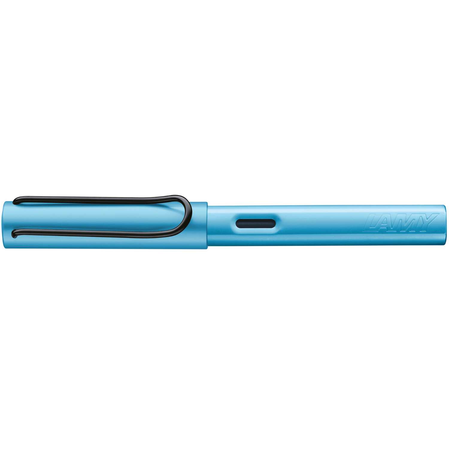 Füllhalter AL-star, Lamy, in leuchtendem Blau mit mittlerer Feder, ideal für stilvolles Schreiben.