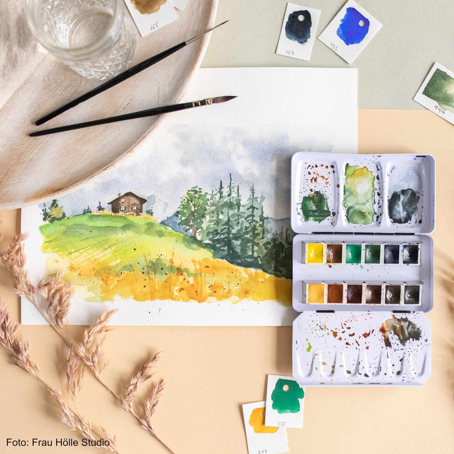 Schmincke Horadam Aquarellkasten Frau Hölle Landscape Basic Edition 12x halbe Näpfe Schmincke Horadam Aquarellkasten Frau Hölle Landscape Basic Edition 12x halbe Näpfe